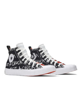 New Converse UNT1TL3D Hi "Not A Chuck" Black / White / Orange Sneakers